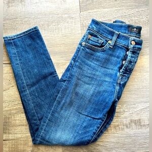 7 for All Mankind Josefina Jeans Blue Jeans Stretch Skinny Women’s Size 24